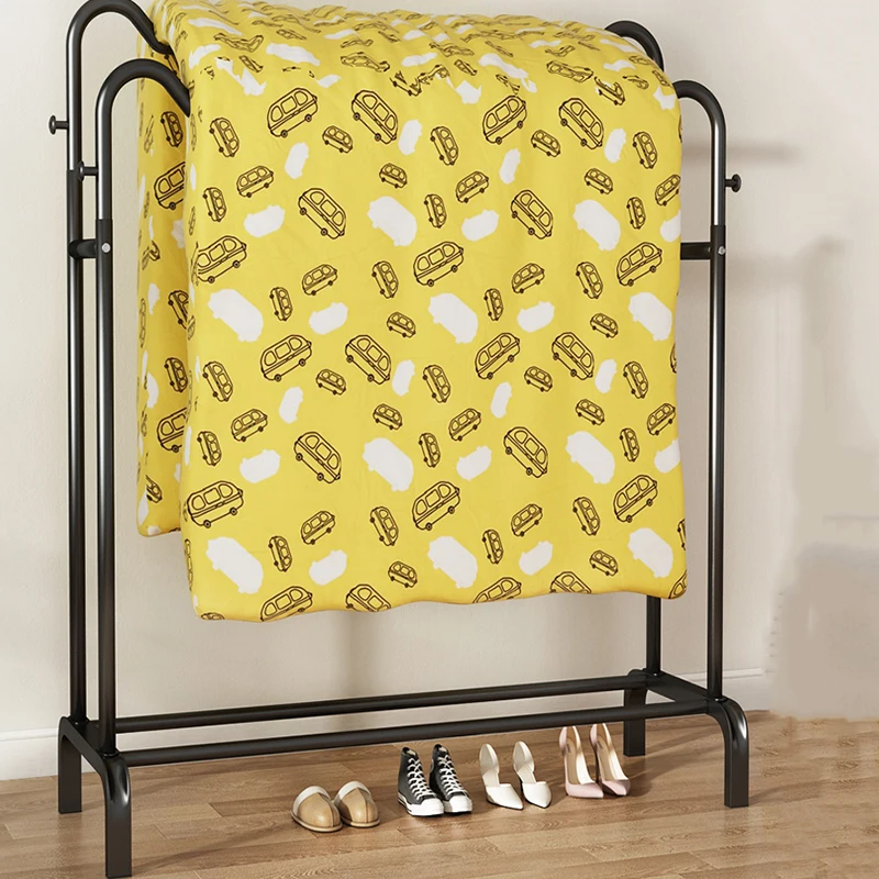 

Floor Golden Coat Rack Bedroom Storage Modern Clothes Drying Rod Stand Dressing Room Metal Arara De Roupa Home Decoration