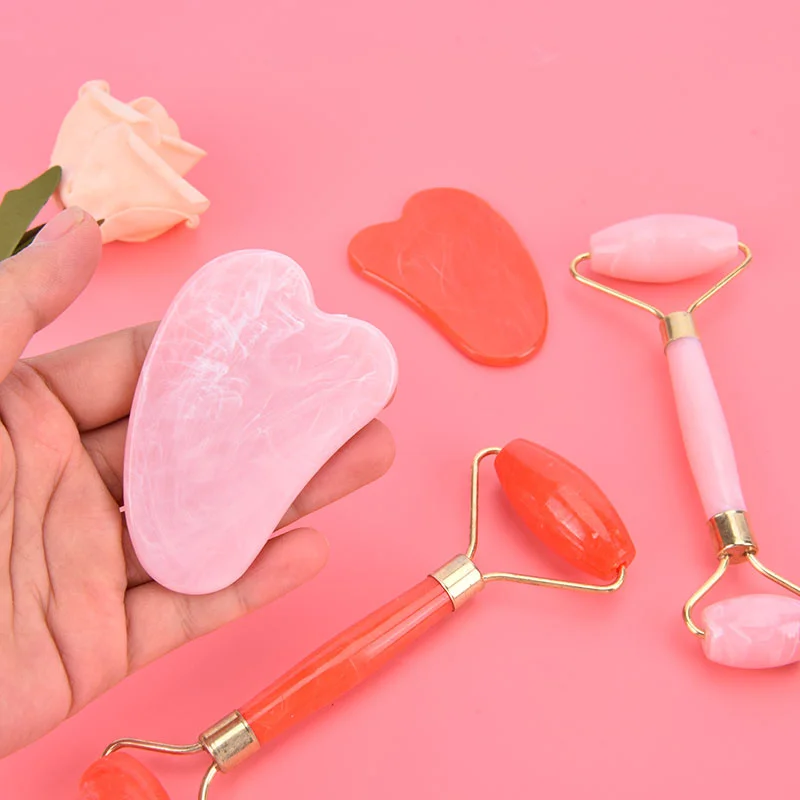 Скребок Jade Gua Sha скребок для лица искусственная кожа инструмент похудения 1