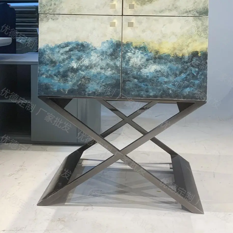 Современный минималистичный стиль позолоченный основание из нержавеющей стали