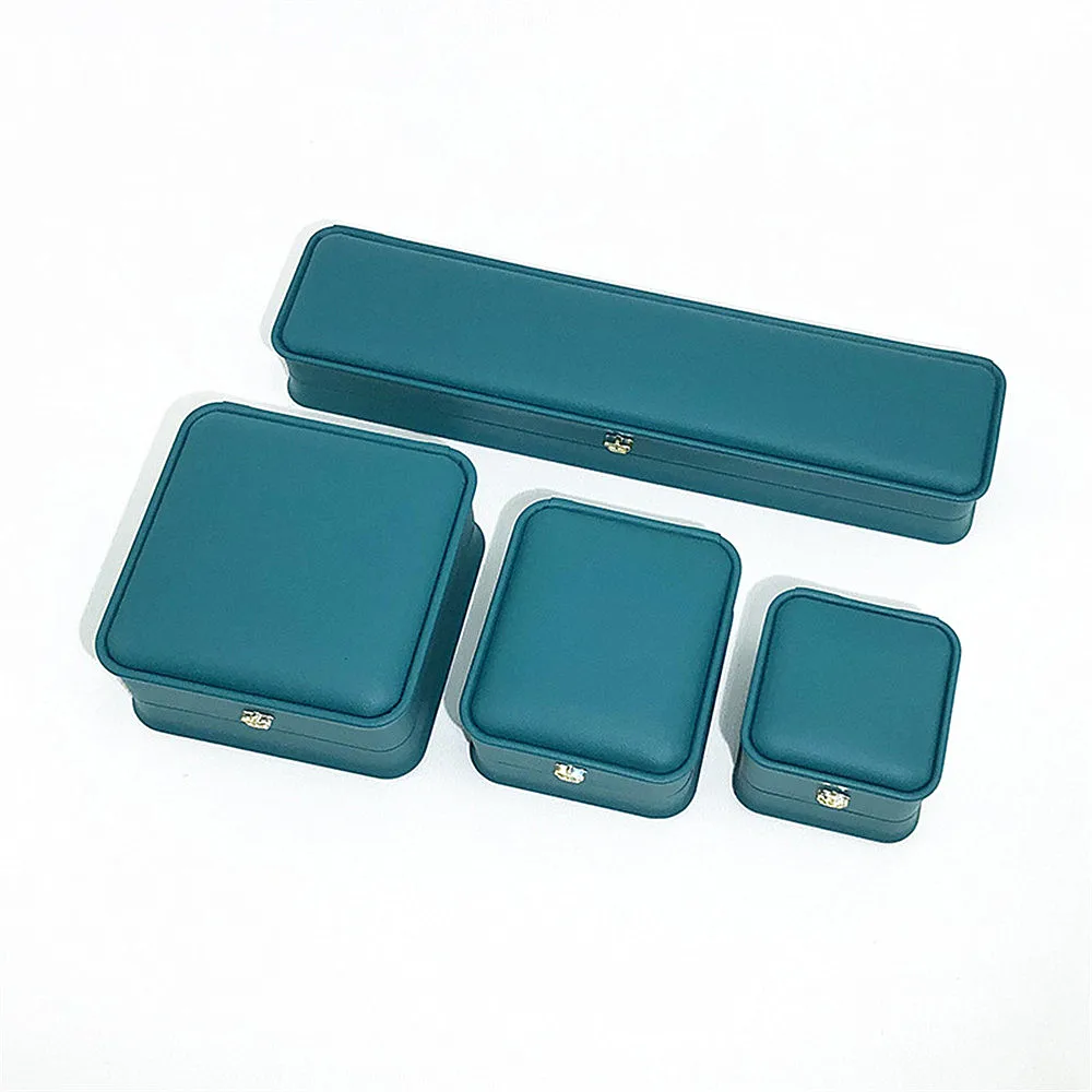 Crown Leather Jewelry Box Wedding Ring Storage Box Pendant Necklace Bracelet Earrings Stud Organizer Gift Jewelry Packaging Case