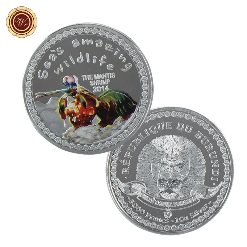 Серебряная монета за один доллар дизайнерская с изображением тигра животных