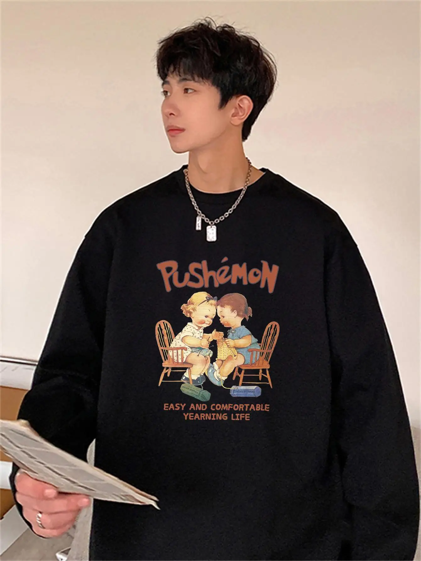 Футболка Y2k мужская с забавным принтом модная брендовая тенниска из чистого