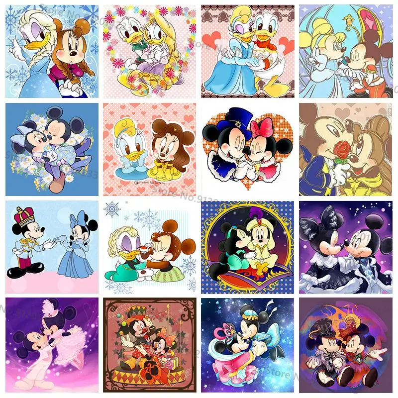 

Алмазная 5D картина Микки из мультфильма Disney, Минни, дольнад, ромашки, косплей, Дисней, принцесса, алмазная вышивка, вышивка крестиком, домашн...