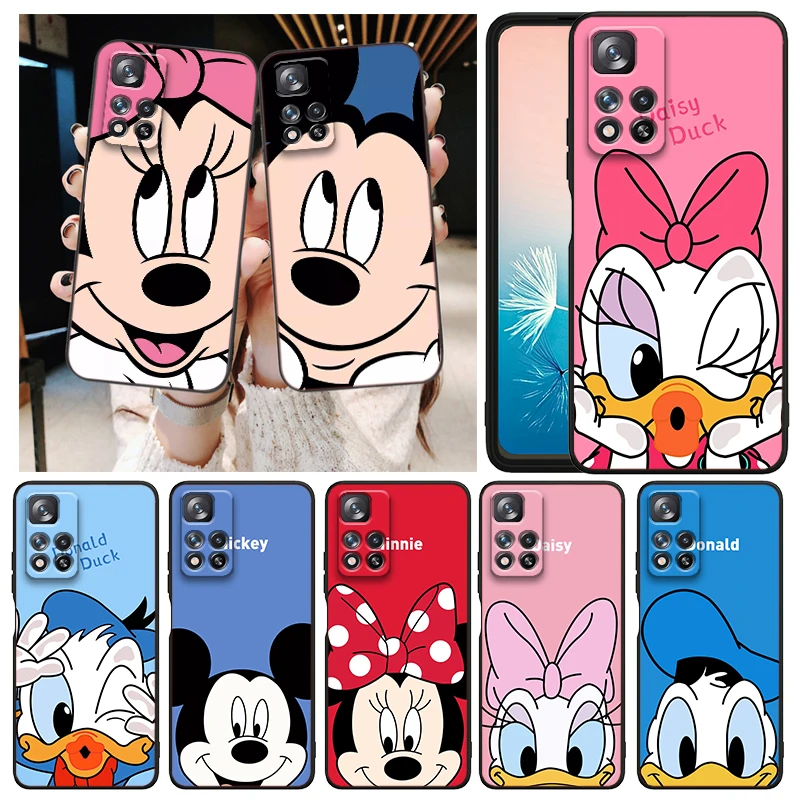 

Mickey Minnie Couple Phone Case For Xiaomi Redmi Note 12 11E 11S 11 11T 10 10S 9 9T 9S 8T 8 Pro Plus 5G Black TPU Cover