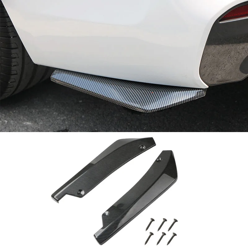 

Универсальный Автомобильный задний бампер, спойлер, диффузор, сплиттер, защита от царапин, углеродное волокно, универсальный легкий 2 шт. с 6 ...