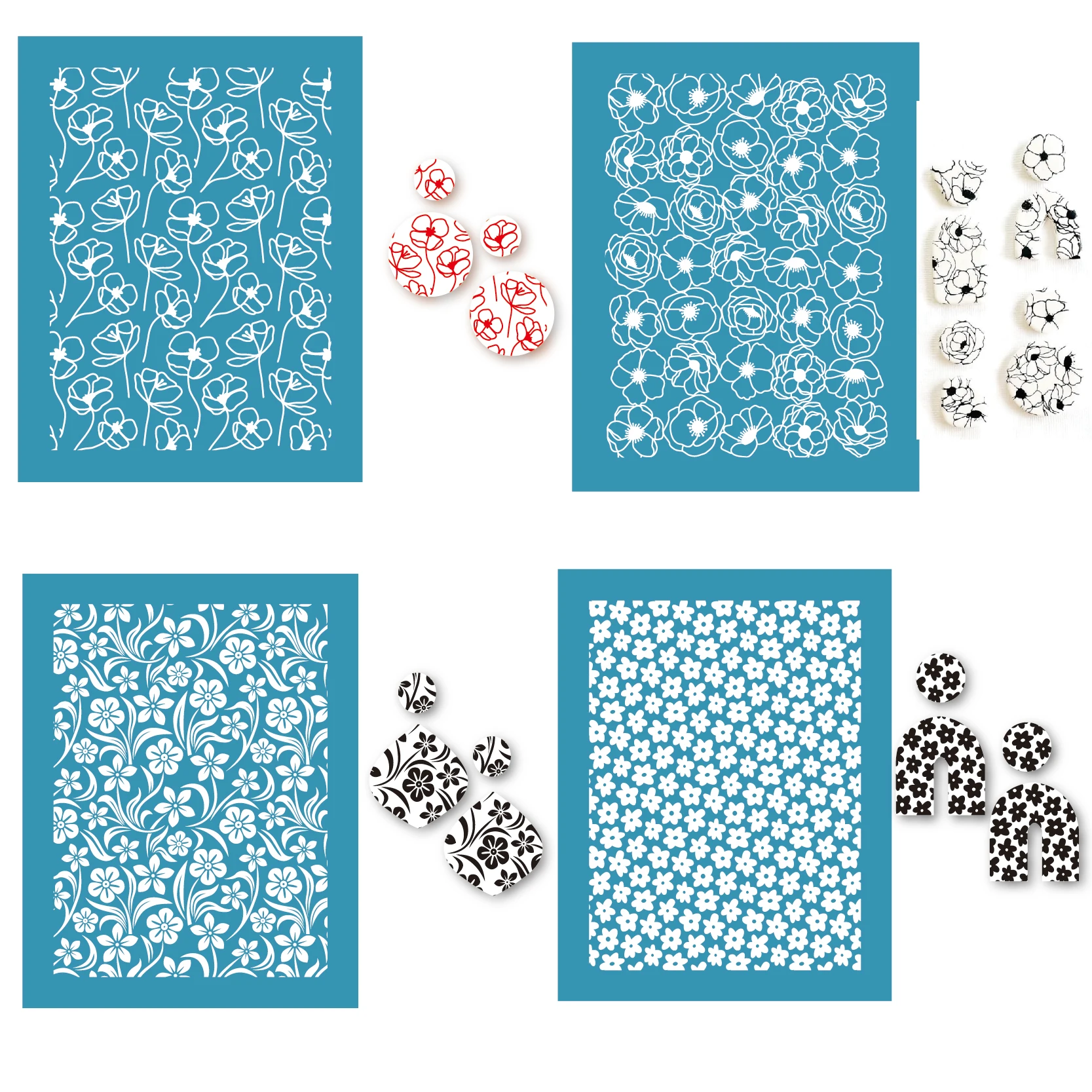 Трафареты для Шелкового экрана самоклеящиеся многоразовые трафареты переводной