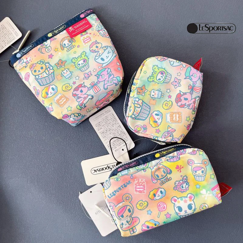 

New 2022 Lesportsac Women's Bags Co-Branded Dreamland Cosmetic Bags Coin Purses Clutches Storage Bags Monthly Bags