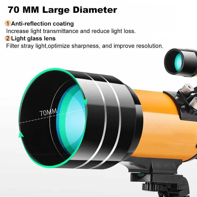 150 X Powerful Astronomical Telescope Zoom HD High-Power Portable Tripod Night Vision Deep Space Star View Moon Universe