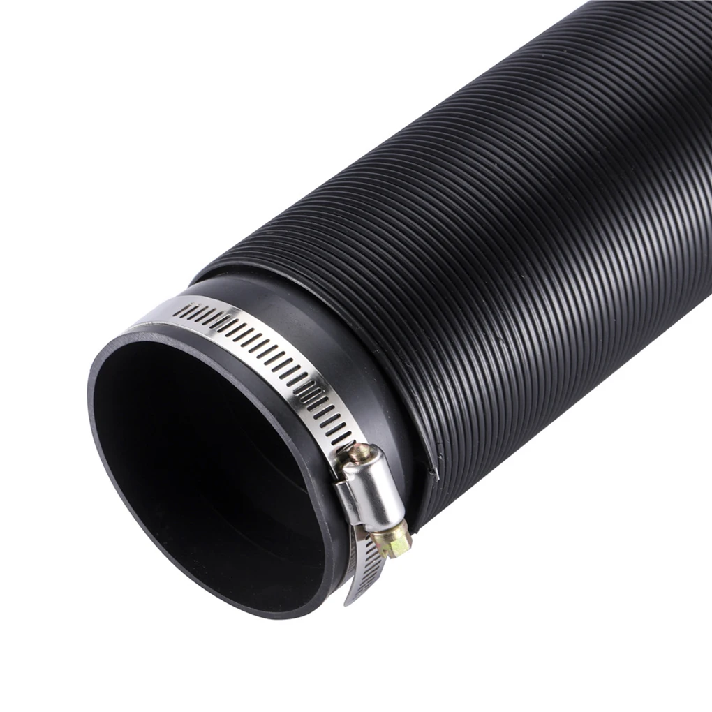 

76mm 3 Universal Cold Air Intake Duct Flexible Pipe Set Plastic PVC Ducting Hose Car Accessory