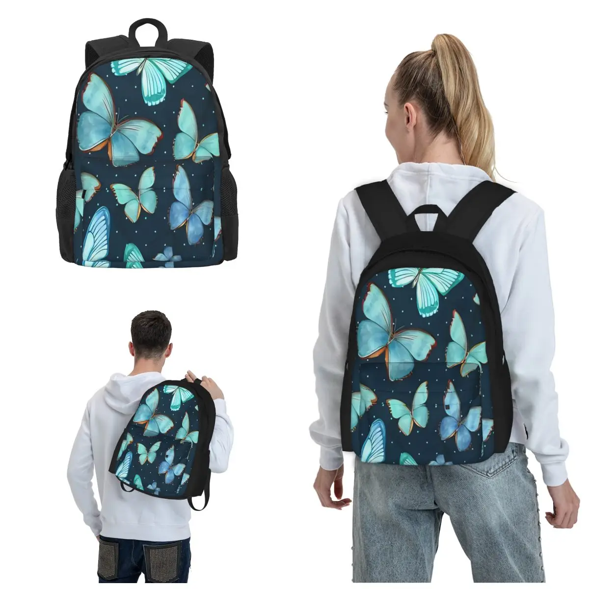 

Blue Butterflies Backpacks Men'S Our Backpacks Are Designed To Carry Your Dreams And Essentials Travel Sport Outdoor Storage Bag