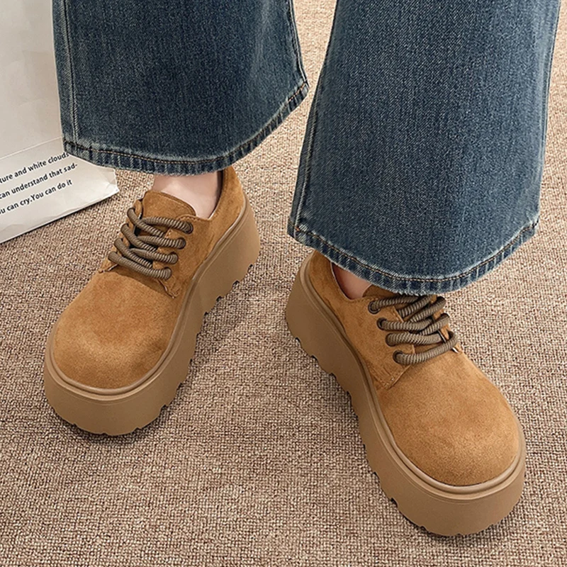 Женские зимние ботильоны на плоской подошве и платформе зимняя замшевая обувь