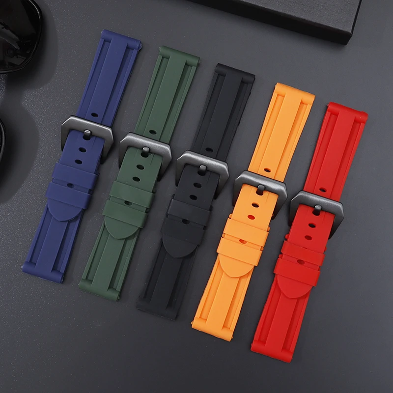 Ремешок силиконовый для часов сменный Браслет из нержавеющей стали с пряжкой