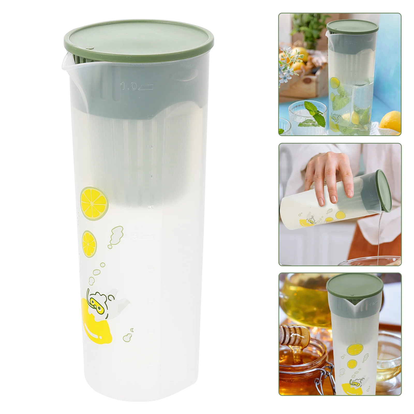 

Pitcher Water Beverage Tea Jug Cold Iced Night Bottle Hot Bedside Lemonade Drink Fridge Jugs Dispensers Jar Bottles Coffee