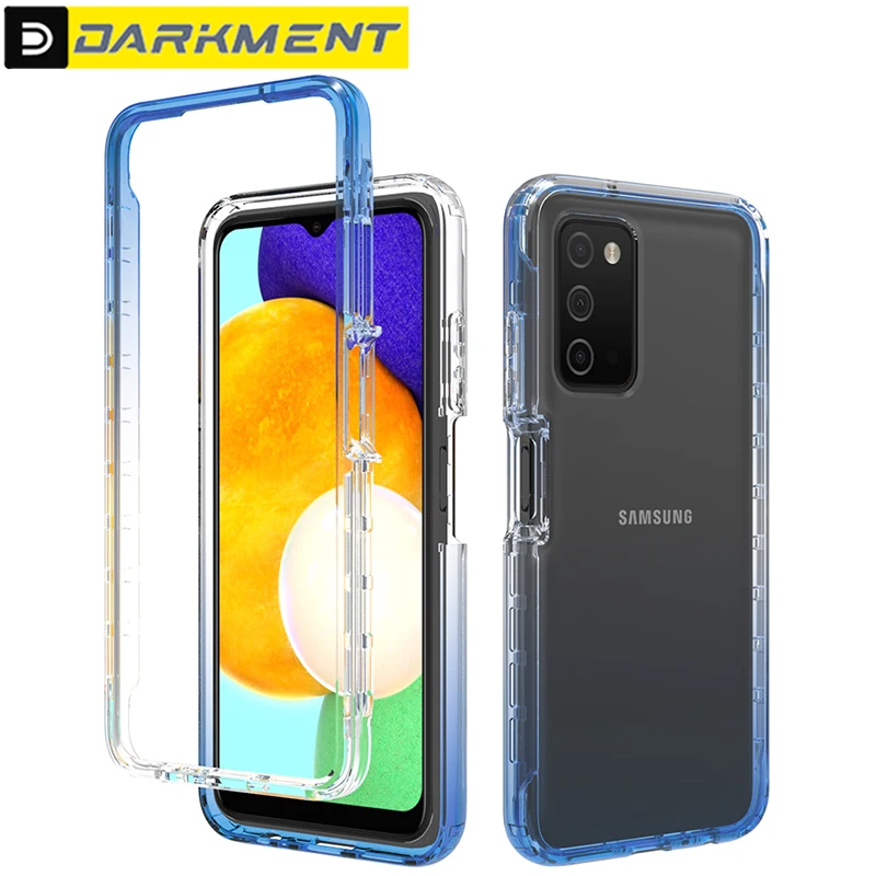 

For Samsung Galaxy A03 S Core A03S 166 164 Shockproof Gradient Simple Clear Case For Samsung A03Core Silicone Transparent Cover