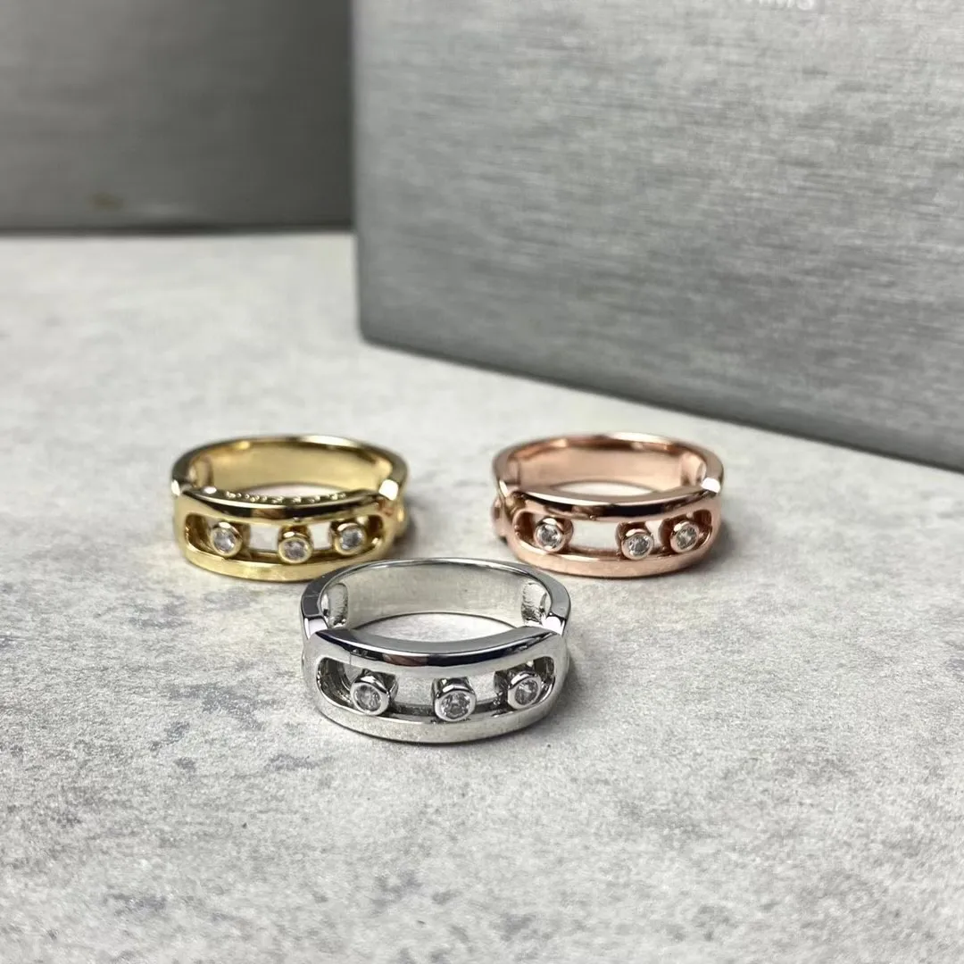 

High quality 100%925 sterling silver women's Fashion removable diamond charm ring luxury brand original women's luxury gift