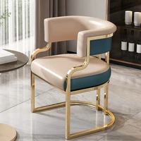 nordic artificial leather dining chairs for restaurant furniture dining chair backrest armrest light luxury kitchen dining chair