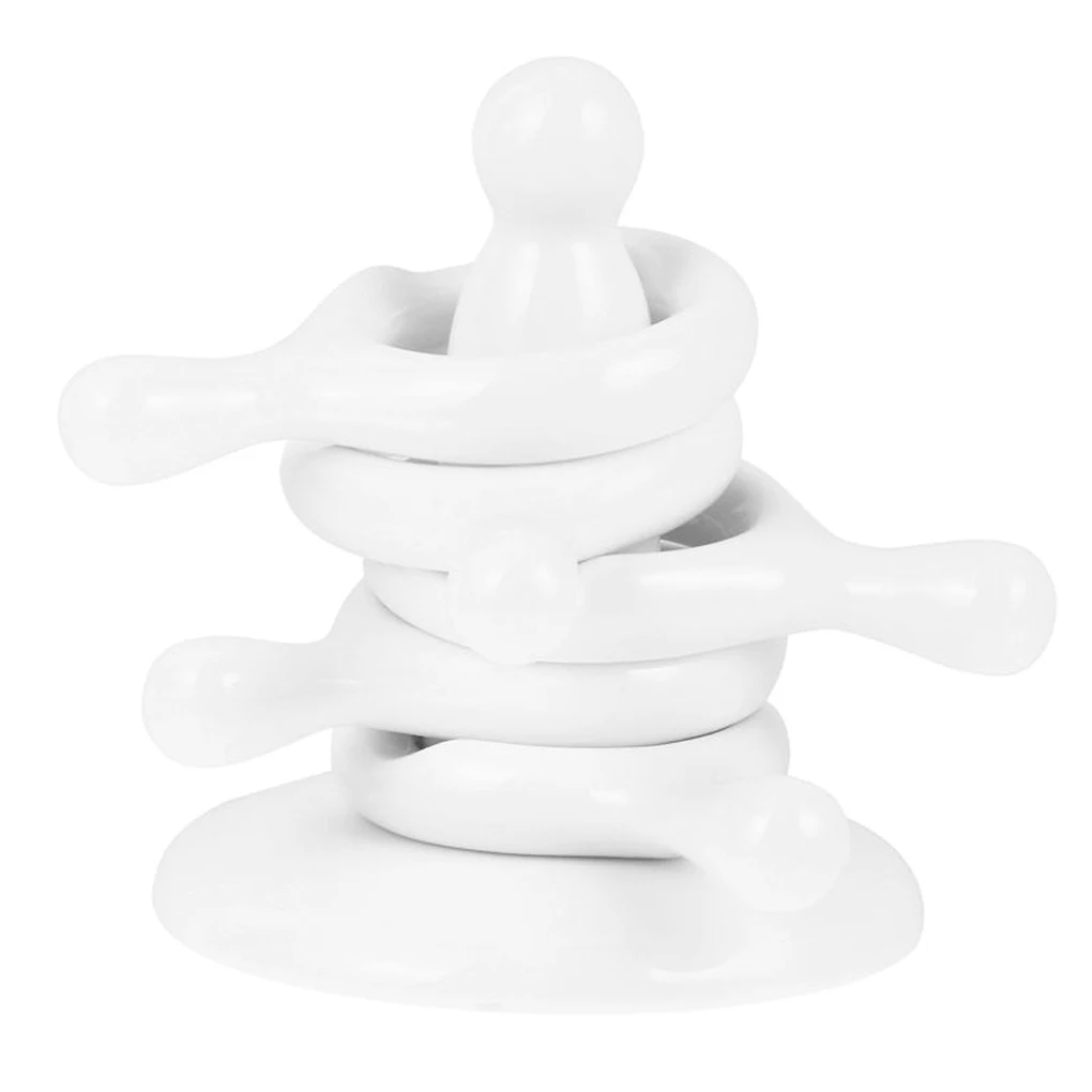 

Chopstick Stand Spoon Solid Long Time Use Cylindrical Base Tidy White Organizer Egg Holder Ring for Home Table Decor