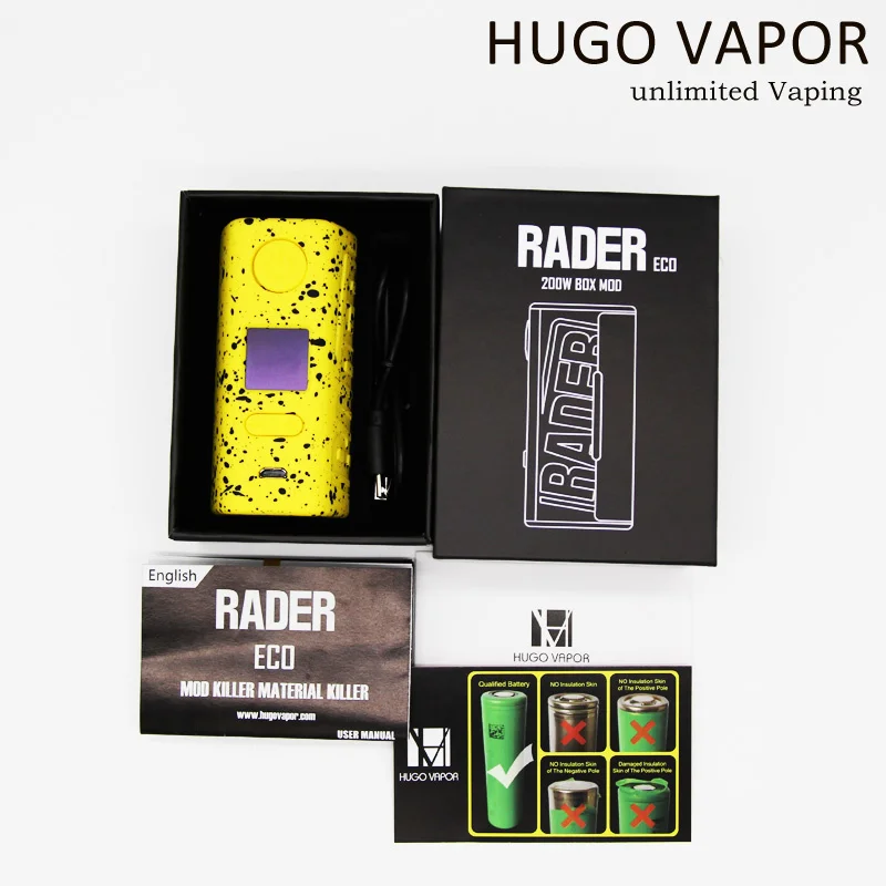 Оригинальный мод Hugo Vapor Rader ECO 200 Вт двойной батарейный блок 18650 |