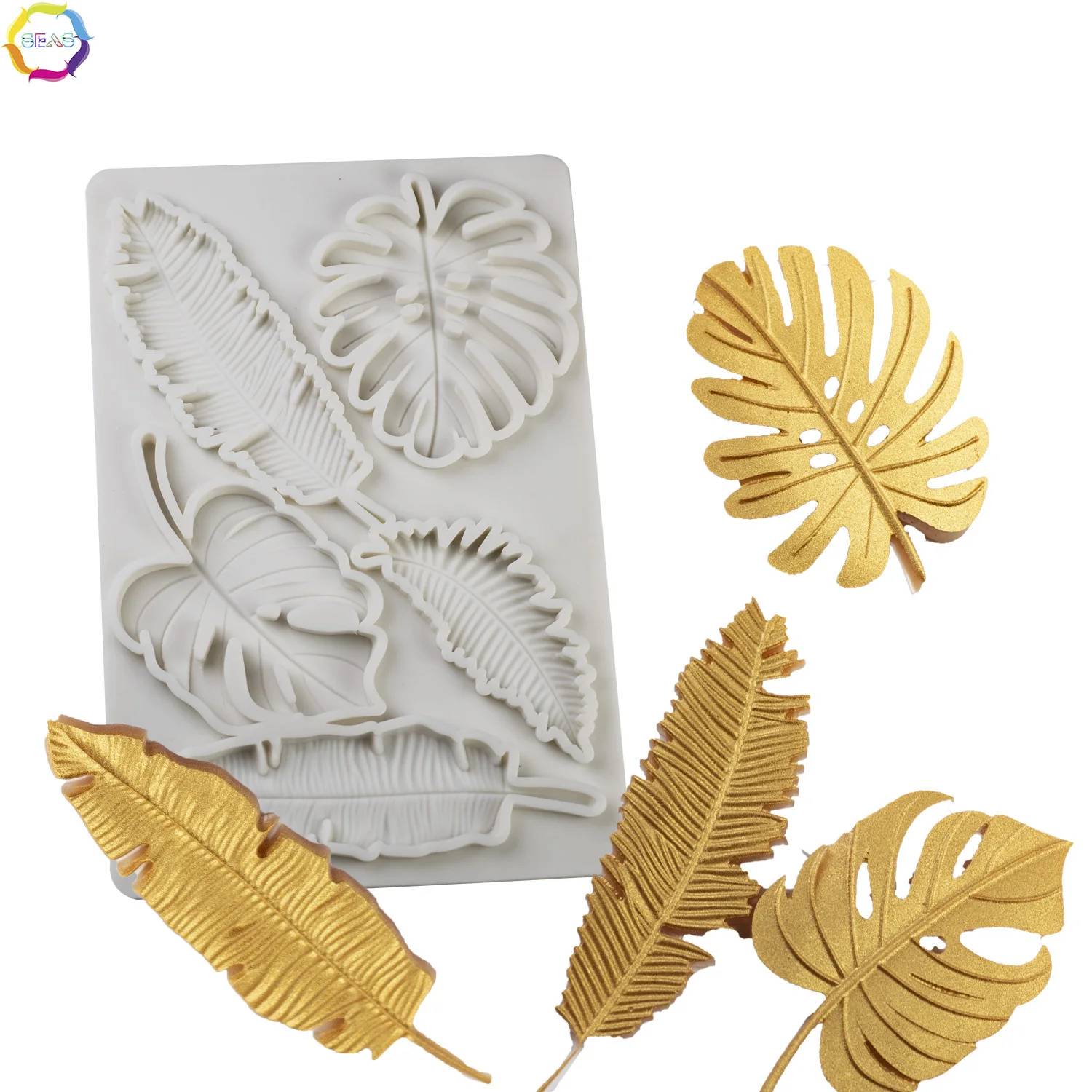 

3D формы в виде листьев шоколада, помадки, кексов, искусственные инструменты для украшения тортов своими руками, форма для конфет, глины, шоколада