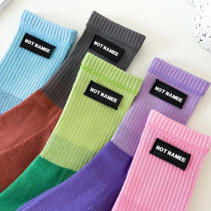 

Autumn Winter Hot Namee Socks Winter Graffiti Letters Street Art Solid Cotton Towel Bottom Sports Unisex Socks