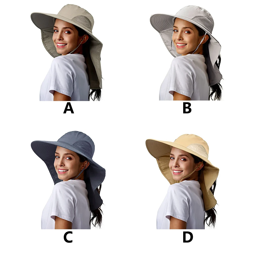 

Sun Hat Waterproof Foldable Fishing Hat Nylon Adjustable Sunlight Cap for Outdoor Light Gray