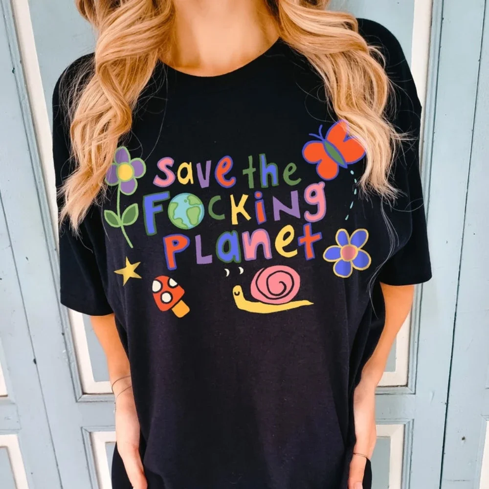 Футболка с надписью сохранить планету