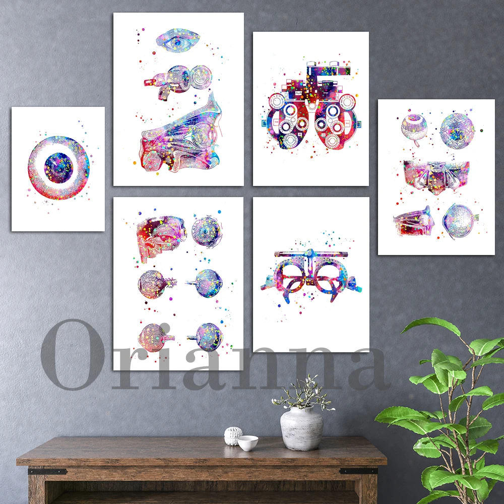 

Ophthalmology Art Eye Anatomy Print Optometrist Gift Optician Office Decor Refractor Print Poster Medical Art Eye Clinic Art
