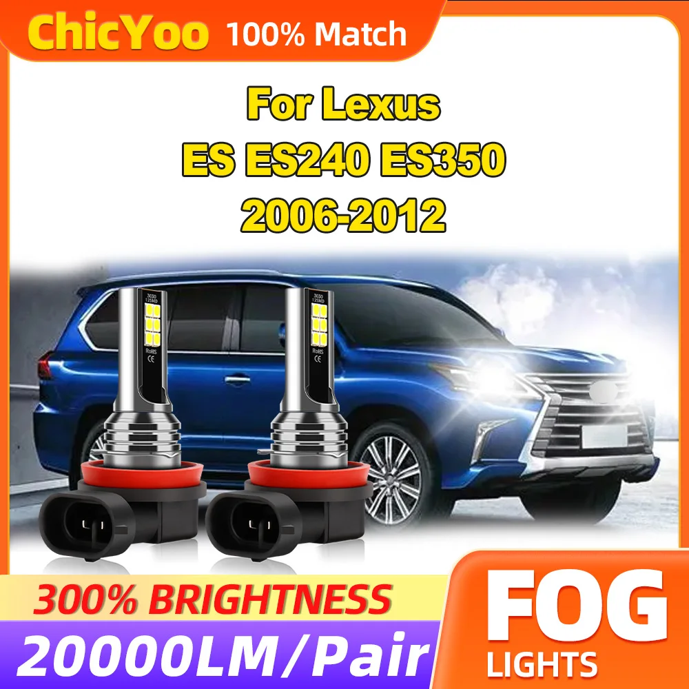 60W CSP Chips Светодиодные противотуманные фары 20000LM Противотуманные 12V 6000K Белый Для