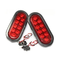 2pcs 12v 10led red tail light brake light highlight waterproof truck tail light