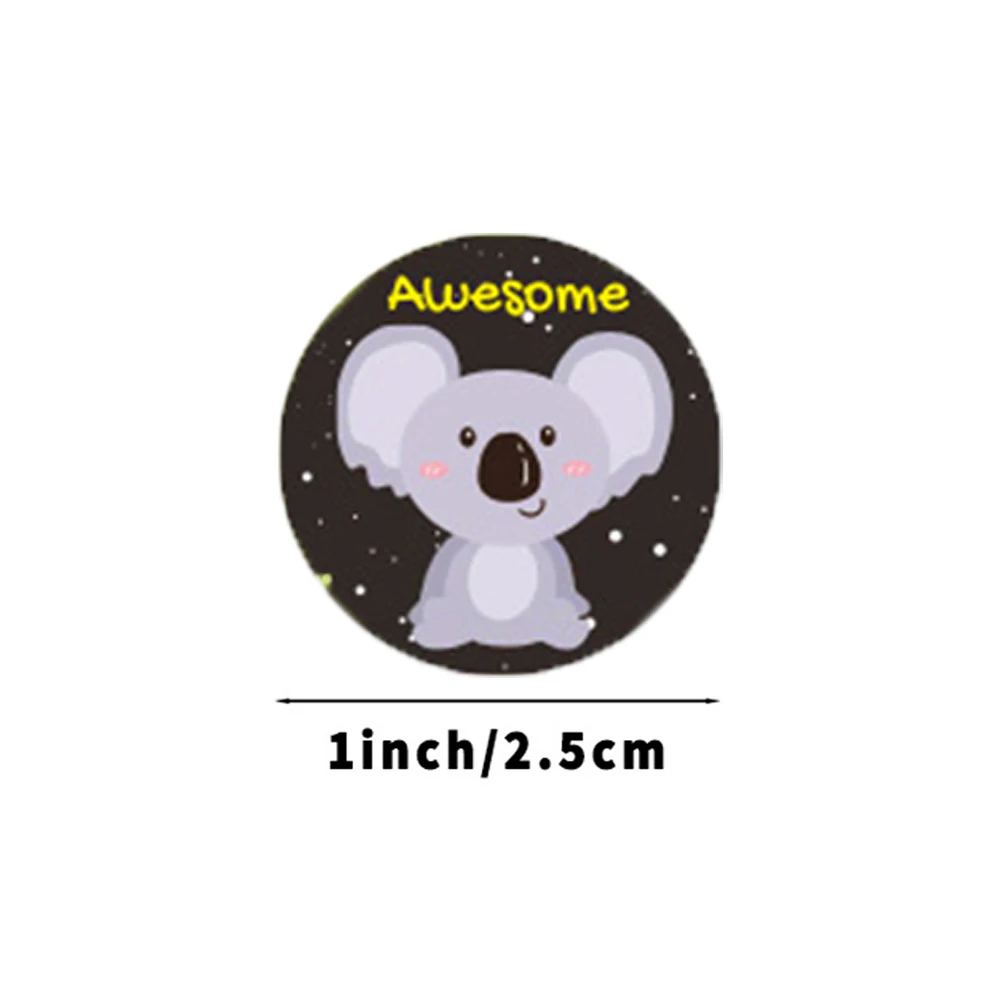 1 дюйм. Призовые наклейки для детей милые животные мотивационные классические
