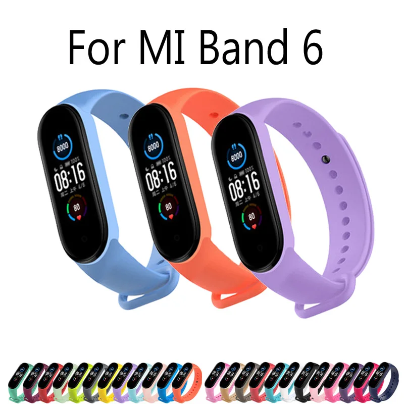 

Ремешок силиконовый Correa Mi Band 6 5 4 3, цветной сменный Браслет для наручных часов, умный спортивный фитнес-браслет