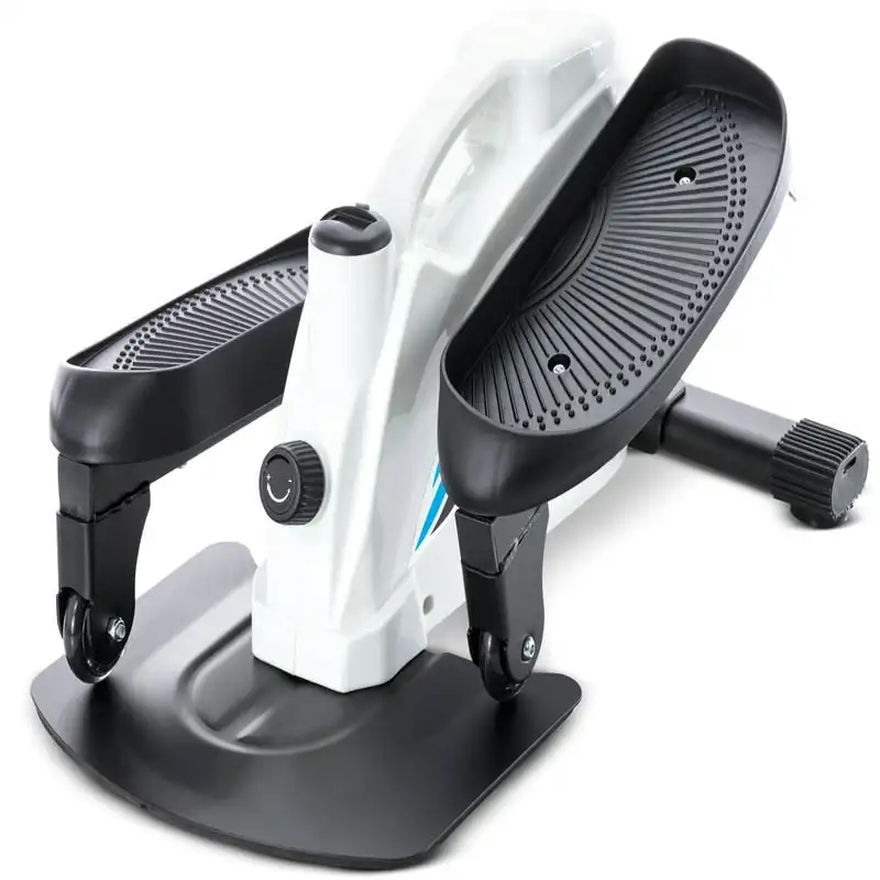 

Compact Elliptical Fitness Stand up and Sit Down Step Machine, Portable Mini Stepper Exercise, While Seated, Handle, Digital Rea