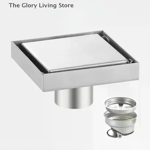 Решетка для слива HUXUAN 100*100 мм нержавеющая сталь