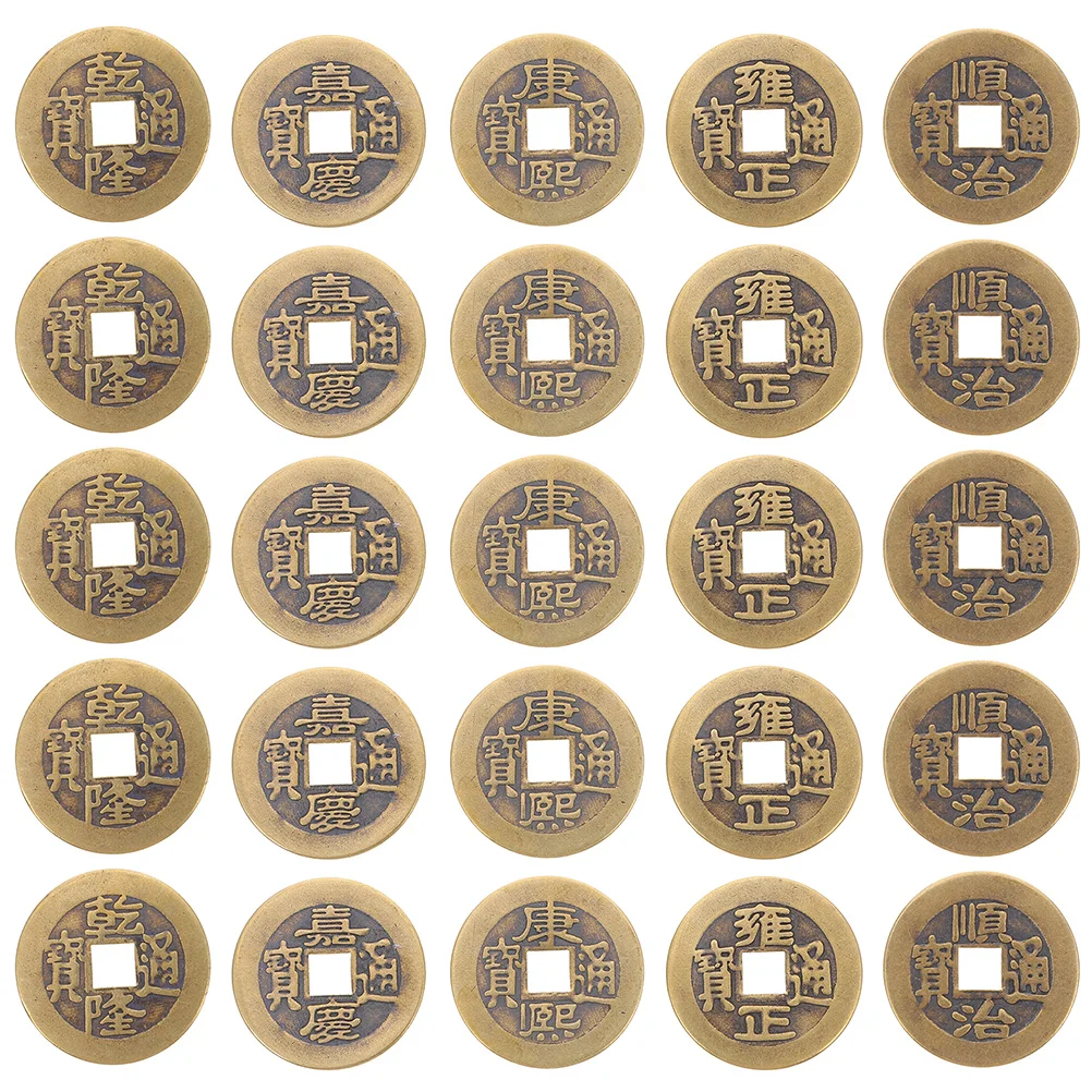

25Pcs Chic Metal Coins Multi-function Craft Coins Delicate Bronze Coins DIY Accessory