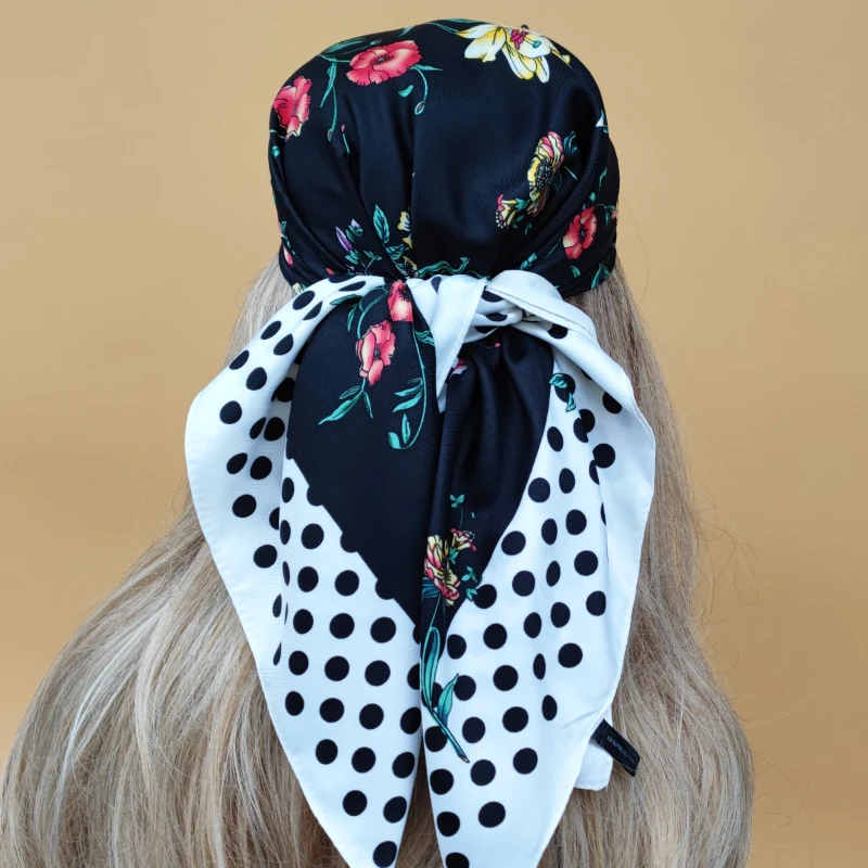 Пляжный роскошный головной платок 70x70 см женские Солнцезащитные квадратные