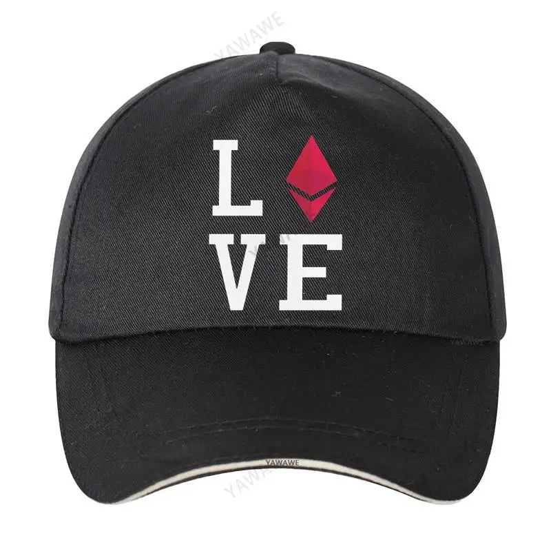 

Ethereum Love Snapback Caps Men Pure Cotton Boyfriend Caps Currency Crypto Cryptocurrency ETH Baseball Cap Fishing Hat