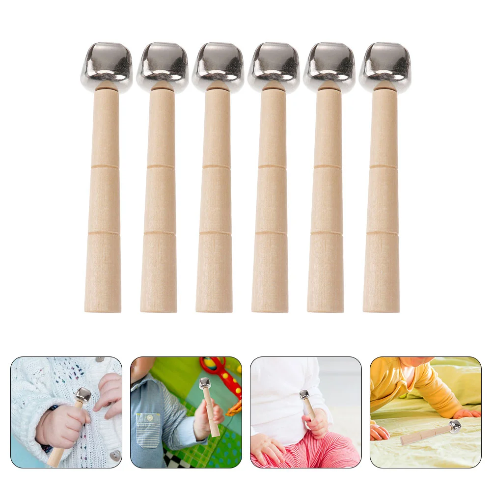 

Bell Hand Toys Jinglebaby Shaker Musical Handle Stick Wooden Kidsbells Christmas Instrument Toy Children Saker Ringbell Toddler