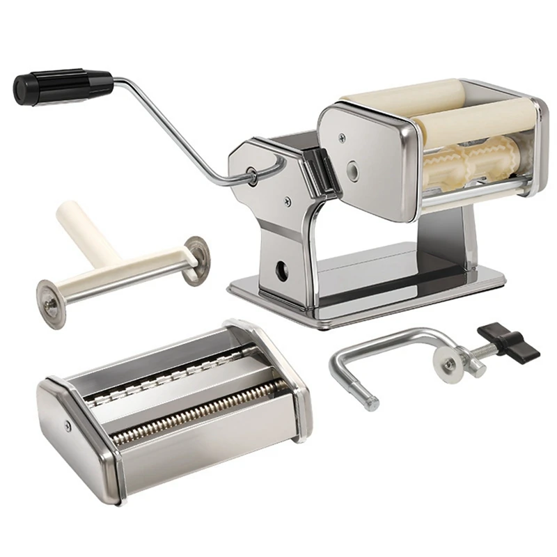 

Portable Stainless Steel Craft Polymer Clay Rolling Machine Press Roller Hand Cranked Handmade Press Pasta Tools