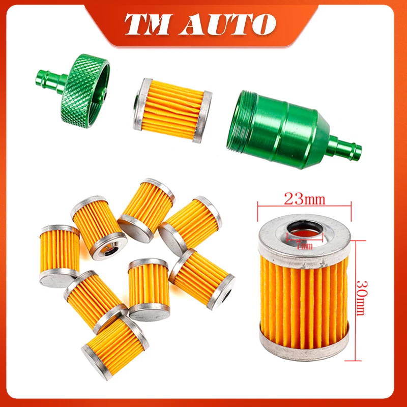 

Motorcycle 10pcs/Pack Fuel Filter Element For Reusable Washable Petrol Gas Chopper Bike ATV Quad Go Kart Buggy Snowmobile