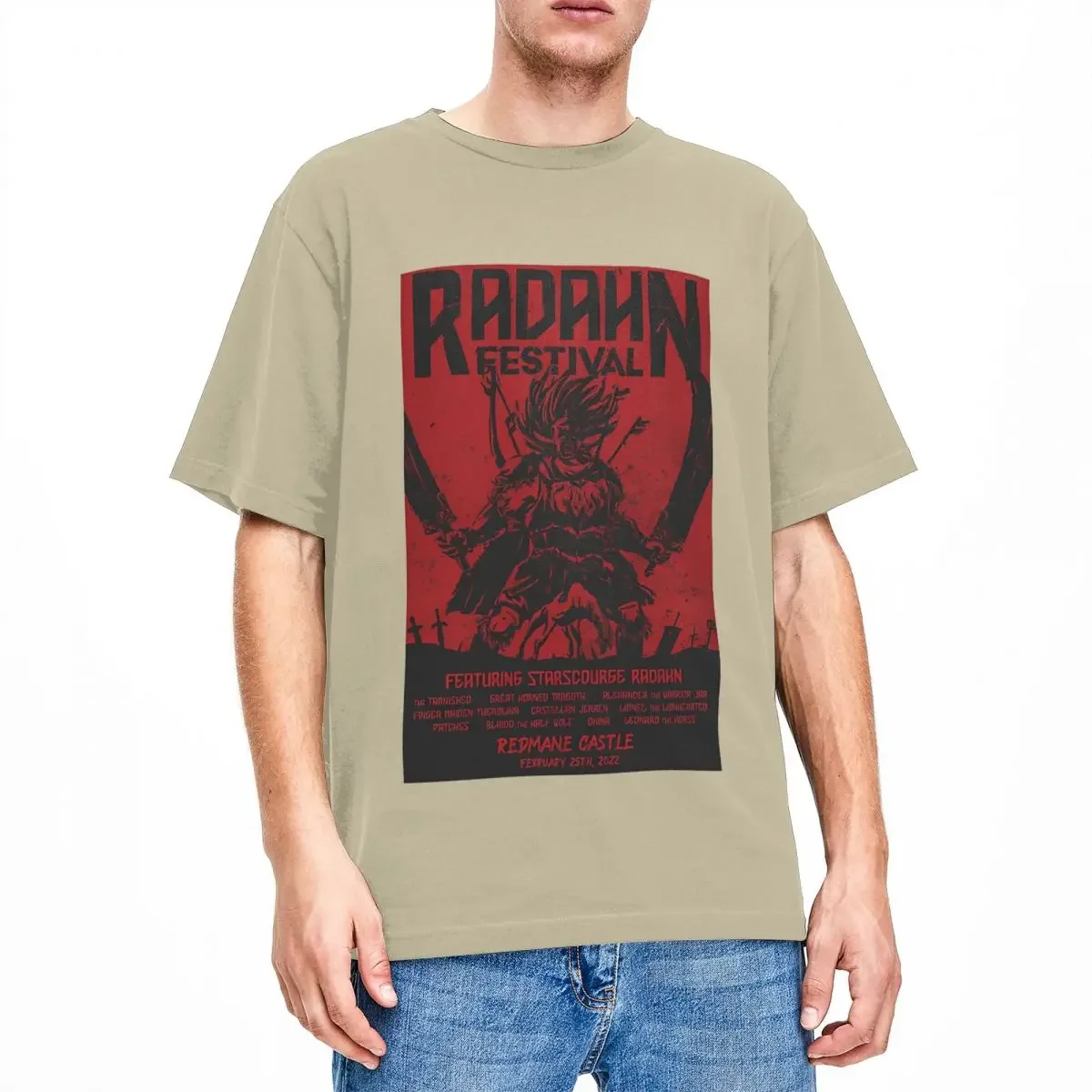 Футболка Radahn с принтом фильма Темные души мужская праздничная смешная тенниска