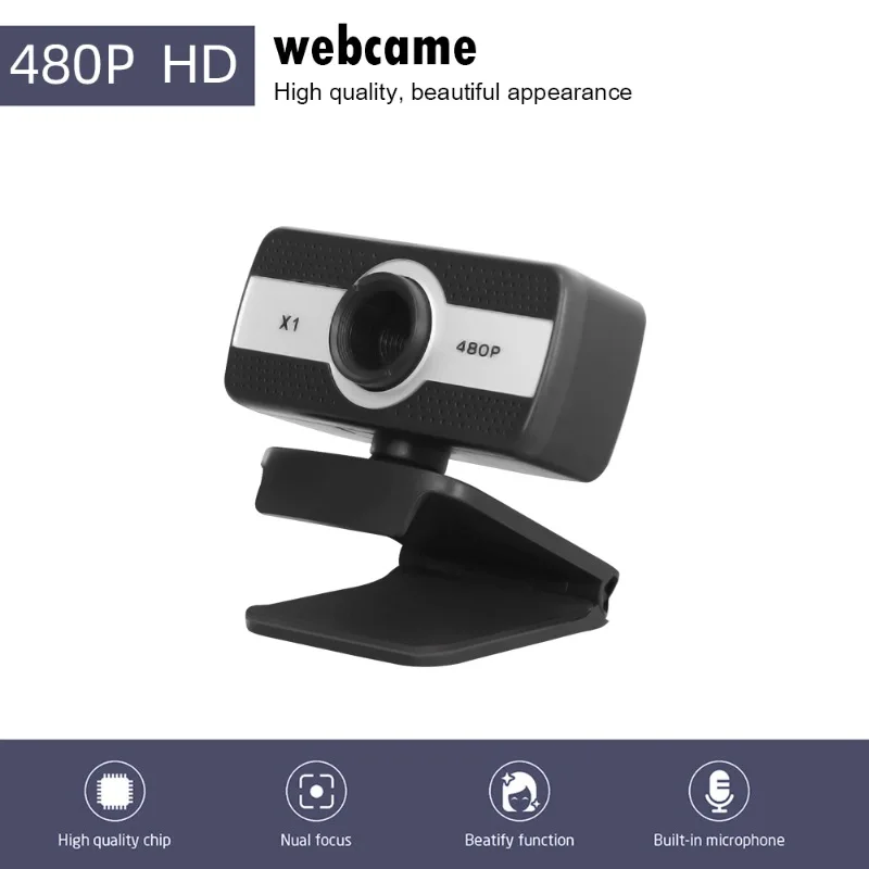 

Веб-камера со встроенным микрофоном, USB 480P