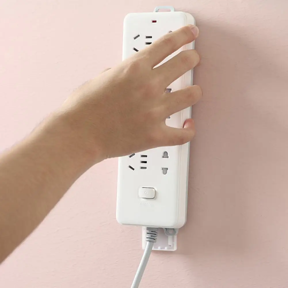 

Novel Socket Holders Trace-less Eco-friendly No Drilling Socket Organizers ABS Socket Racks Home Supply