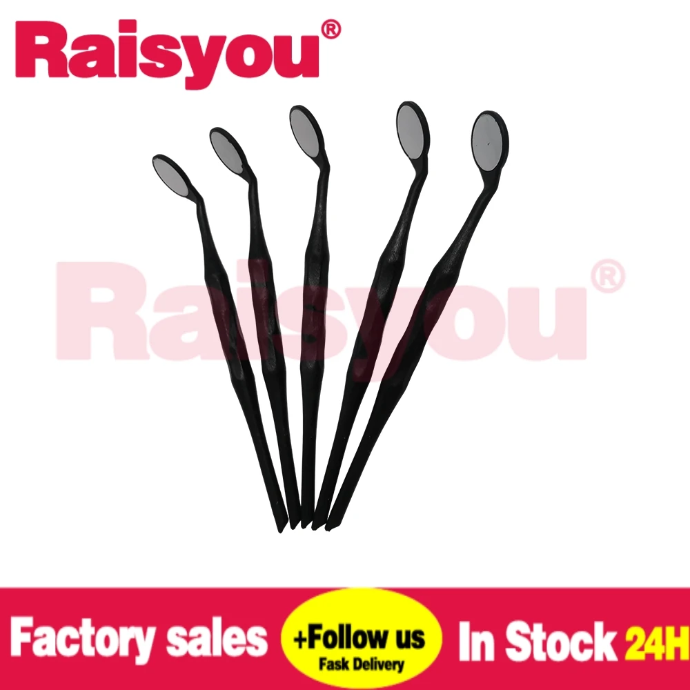 Черное двухстороннее стоматологическое зеркало