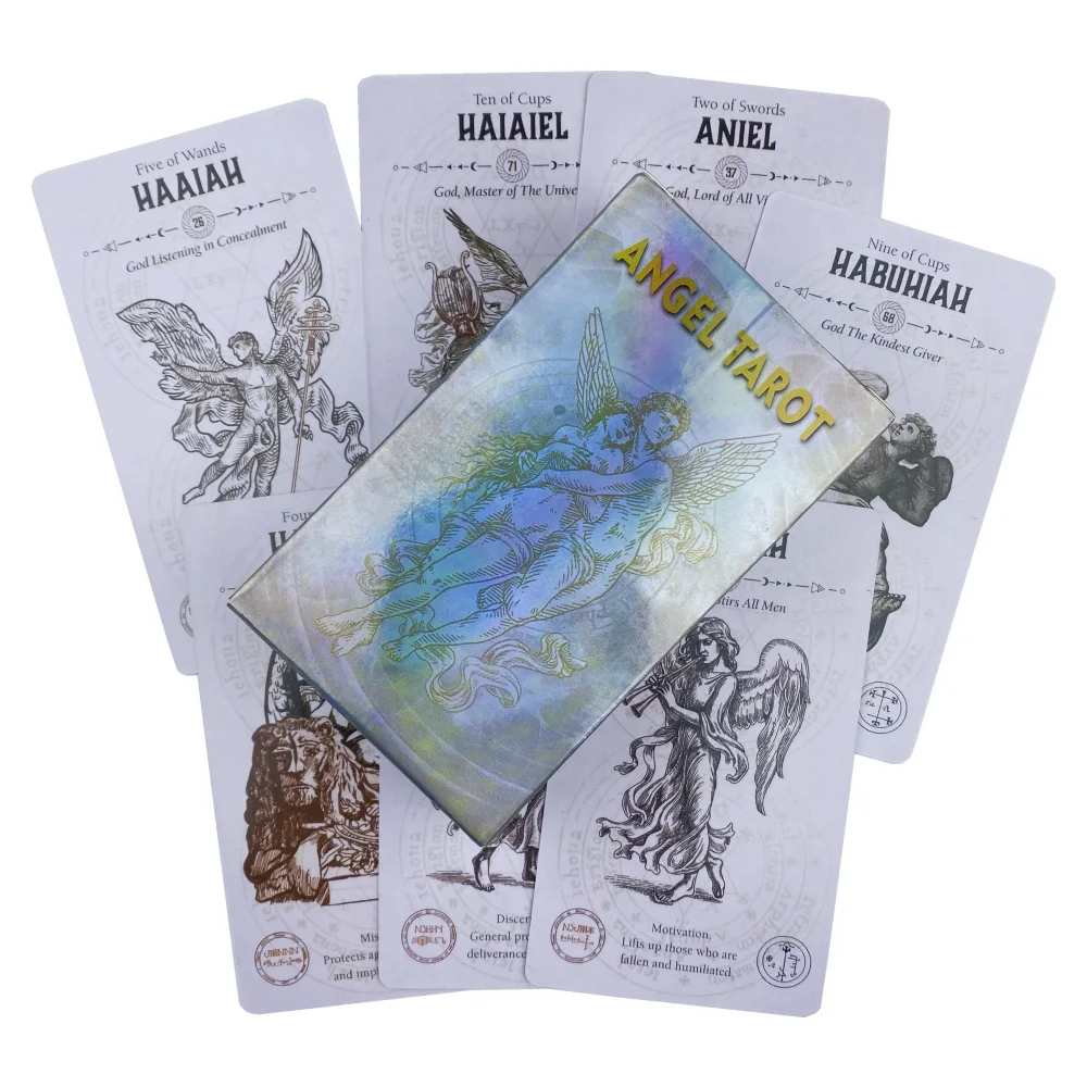 Фото Карты Таро Ангела A 78 Колода Oracle English Visions Divination Edition Borad Играющие игры №5
