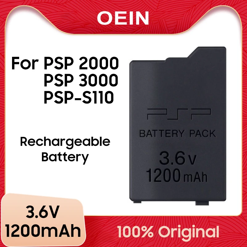 Battery For Sony PSP2000 PSP3000 PSP 2000 3000 PSP-S110 PlayStation Portable Gamepad SONY 1200mAh 3.6V Lithium Rechargeable