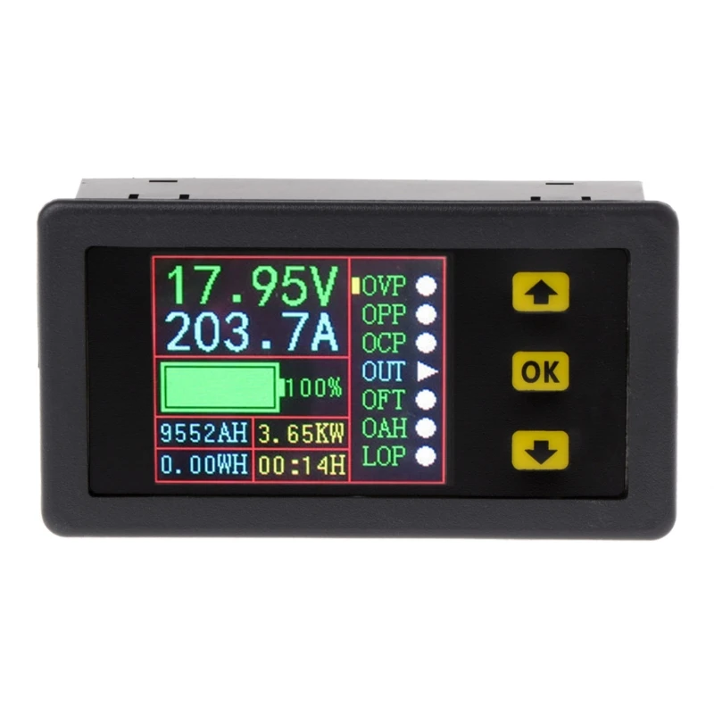 

367D 0-90V 100A Voltmeter Ammeter Current Amp Power Watt Capacity for TIME Meter Batt