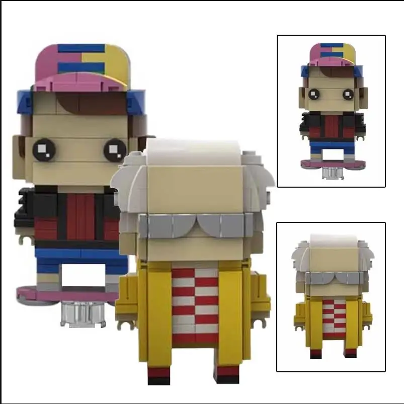 Конструктор Brickheadz MOC назад в лучшее будущее доктор Браун мученичный строительные