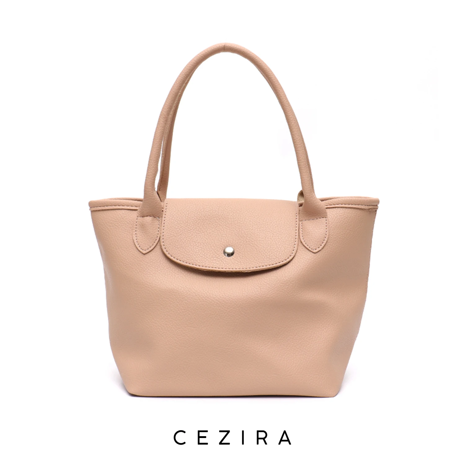 

CEZIRA Fashion Brand Design Tote Bags Women PU Vegan Leather Shoulder Handbag Female Soft Flap Crossbody Shopper Purse Inner Bag