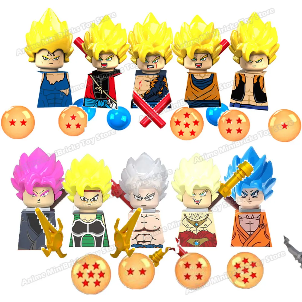 

Dragon Ball Z Mini Action Figure Building Block Tien Shinhan Vegeta IV Trunks Son Goku Goten Gohan Kids Toys Bricks for Children