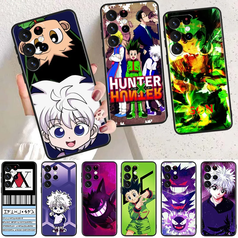 

HUNTER×HUNTER Cartoon Phone Case For Samsung Galaxy S23 S22 S21 S20 FE Ultra S10e S10 S9 S8 Plus Lite Black Soft Cover